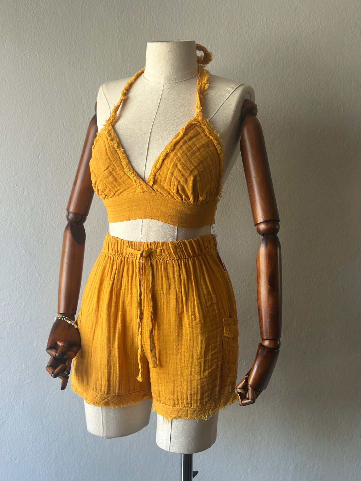 Diva Şortlu 2’li Takım - Hardal