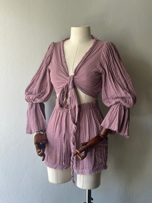 Luna Tasarım 2'li Şortlu Takım - Gül Kurusu