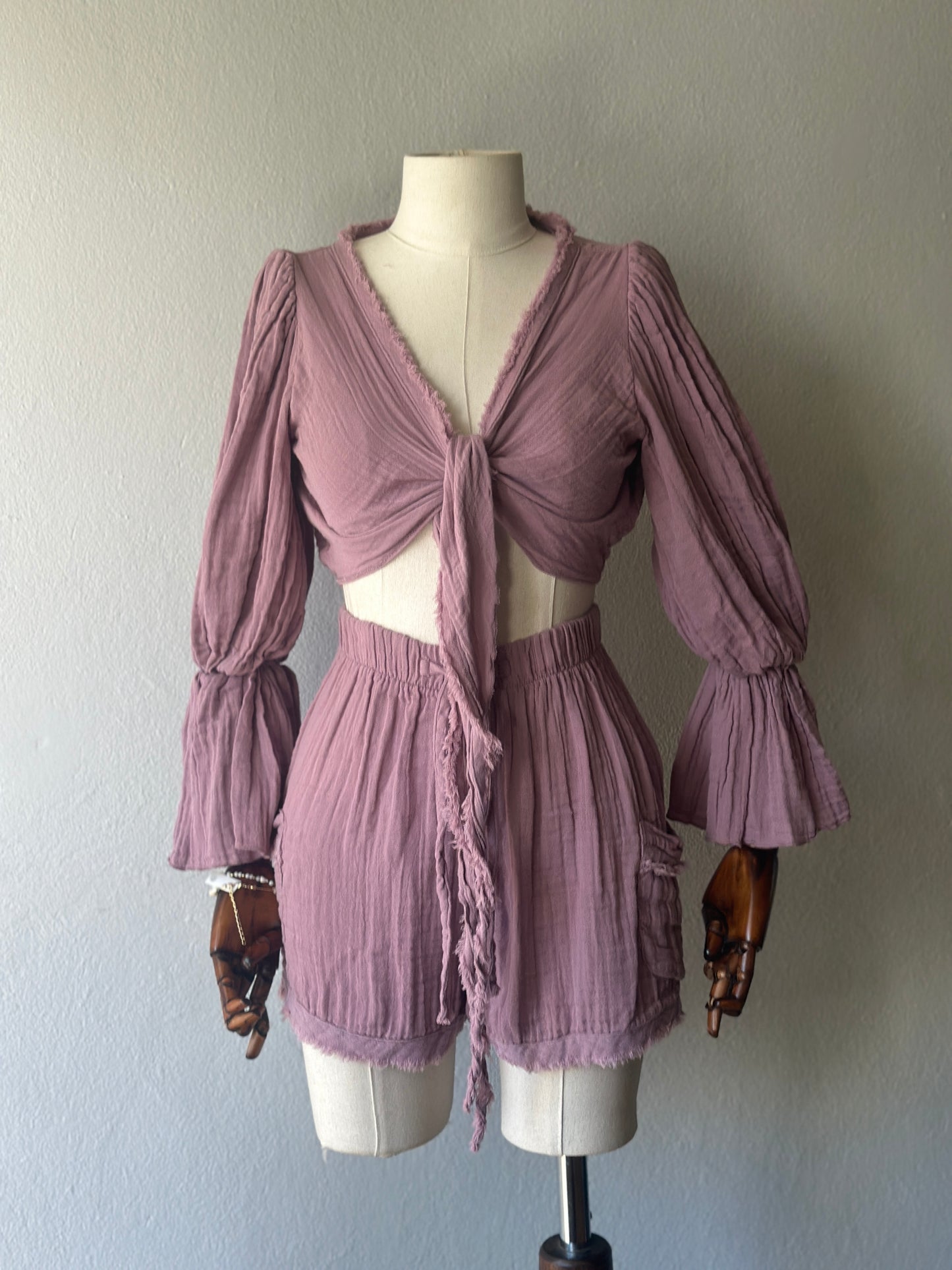 Luna Tasarım 2'li Şortlu Takım - Gül Kurusu