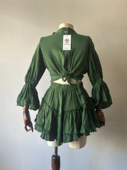 Luna Özel Tasarım 2li Takım - Koyu Yeşil