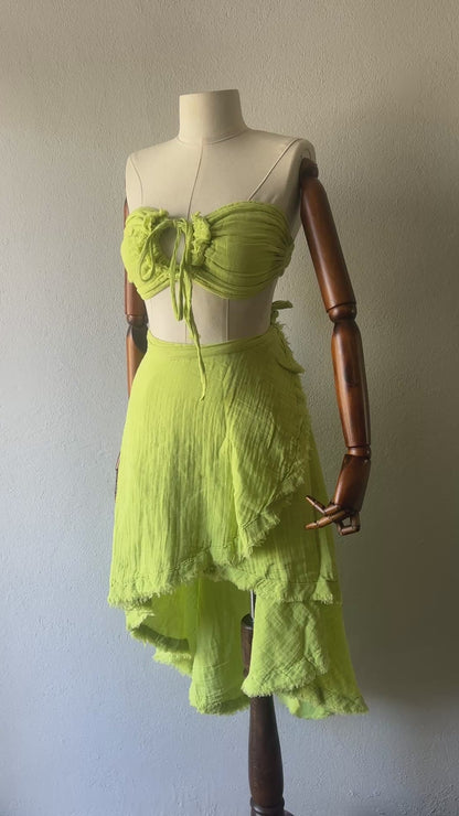 Açelya tasarım 2li takım - fıstık yeşili