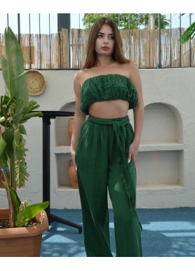 Crop Pantolon Zümrüt 2'li takim