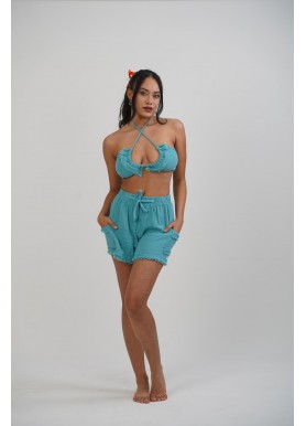 Mint Rengi Halkalı Büstiyer