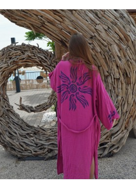 Klasik kimono Fuşya