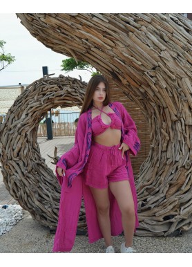 Klasik kimono Fuşya